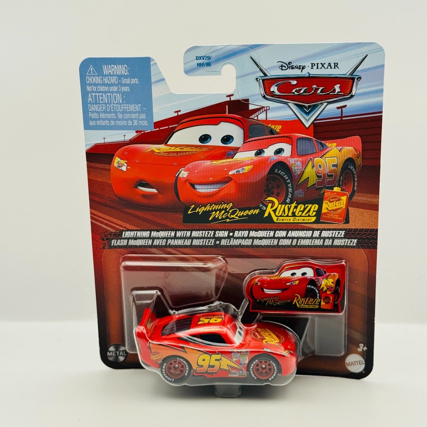 Disney Pixar Cars - MCQUEEN WITH SIGN Rusteze Racing 2025 - 1:55 Diecast