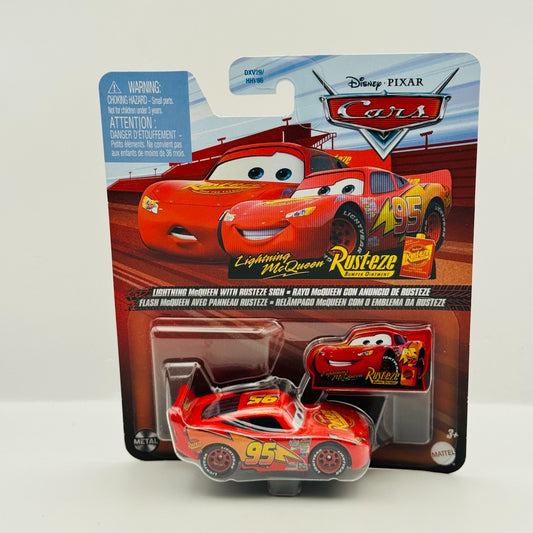 Disney Pixar Cars - MCQUEEN WITH SIGN Rusteze Racing 2025 - 1:55 Diecast