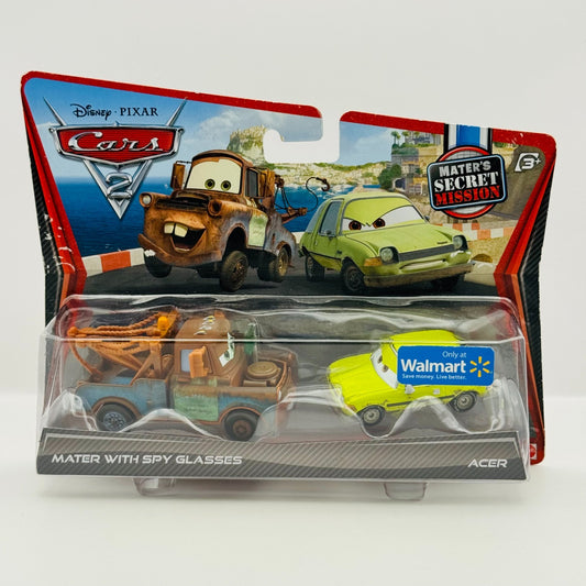 Disney Pixar Cars - MATER WITH SPY GLASSES & ACER Secret Mission - 1:55 Diecast