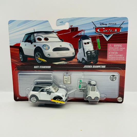 Disney Pixar Cars - NATE STANCHION & JESSICA GIAMPETROL Scientist - 1:55 Diecas