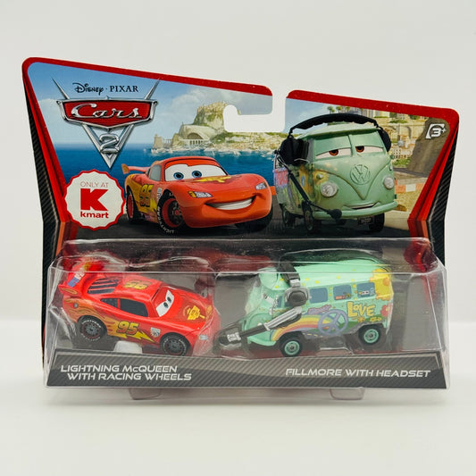 Disney Pixar Cars - MCQUEEN & RACE TEAM FILLMORE WITH HEADSET 2011- 1:55 Diecast