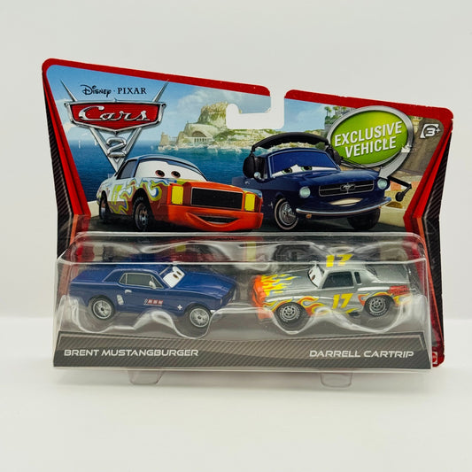 Disney Pixar Cars - DARRELL CARTRIP & BRENT MUSTANGBURGER Cars 2 - 1:55 Diecast