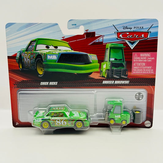 Disney Pixar Cars - CHICK HICKS & HTB PITTY BRUISER BUKOWSKI 2022 - 1:55 Diecast