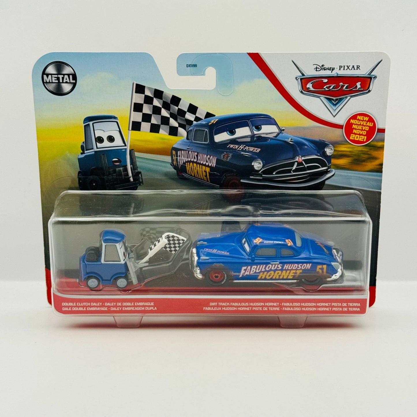 Disney Pixar Cars - DOUBLE CLUTCH DALEY & FABULOUS DOC HUDSON 2021 1:55 Diecast
