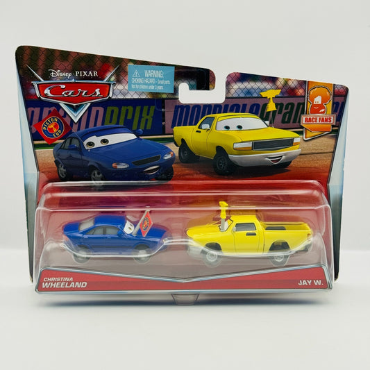 Disney Pixar Cars - CHRISTINA WHEELAND & JAY W. Race Fans 2017 - 1:55 Diecast