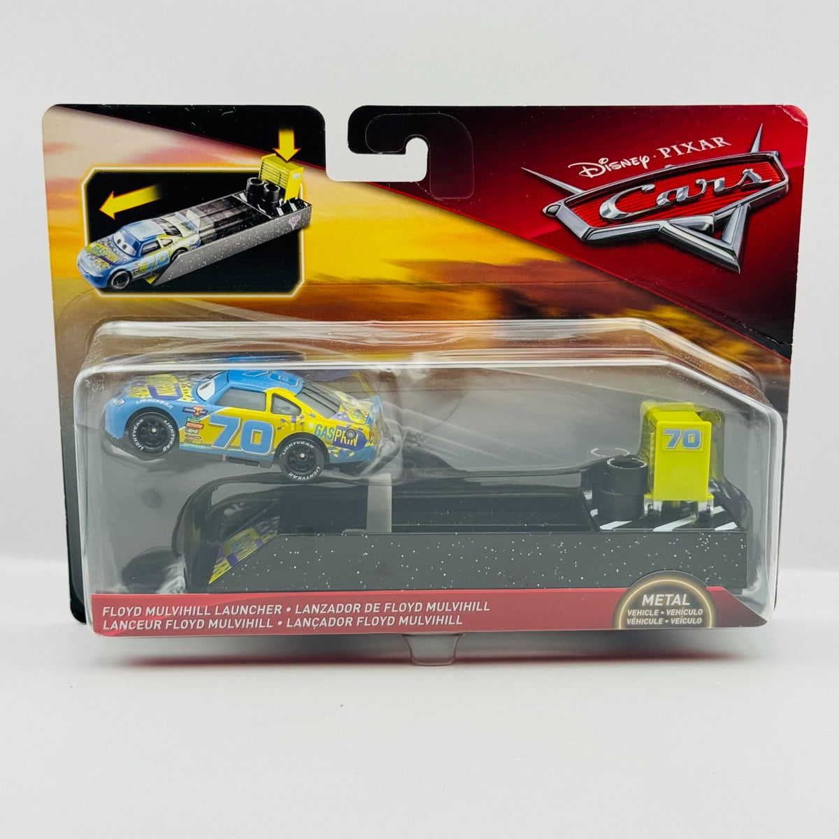 Disney Pixar Cars - CARS 3 FLOYD MULVIHILL GASPRIN LAUNCHER 2018 - 1:55 Diecast