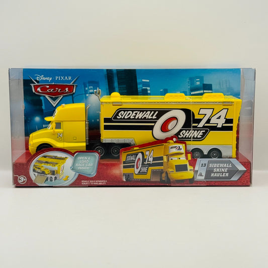 Disney Pixar Cars - SIDEWALL SHINE HAULER Truck & Trailer 2010 - 1:55 Diecast