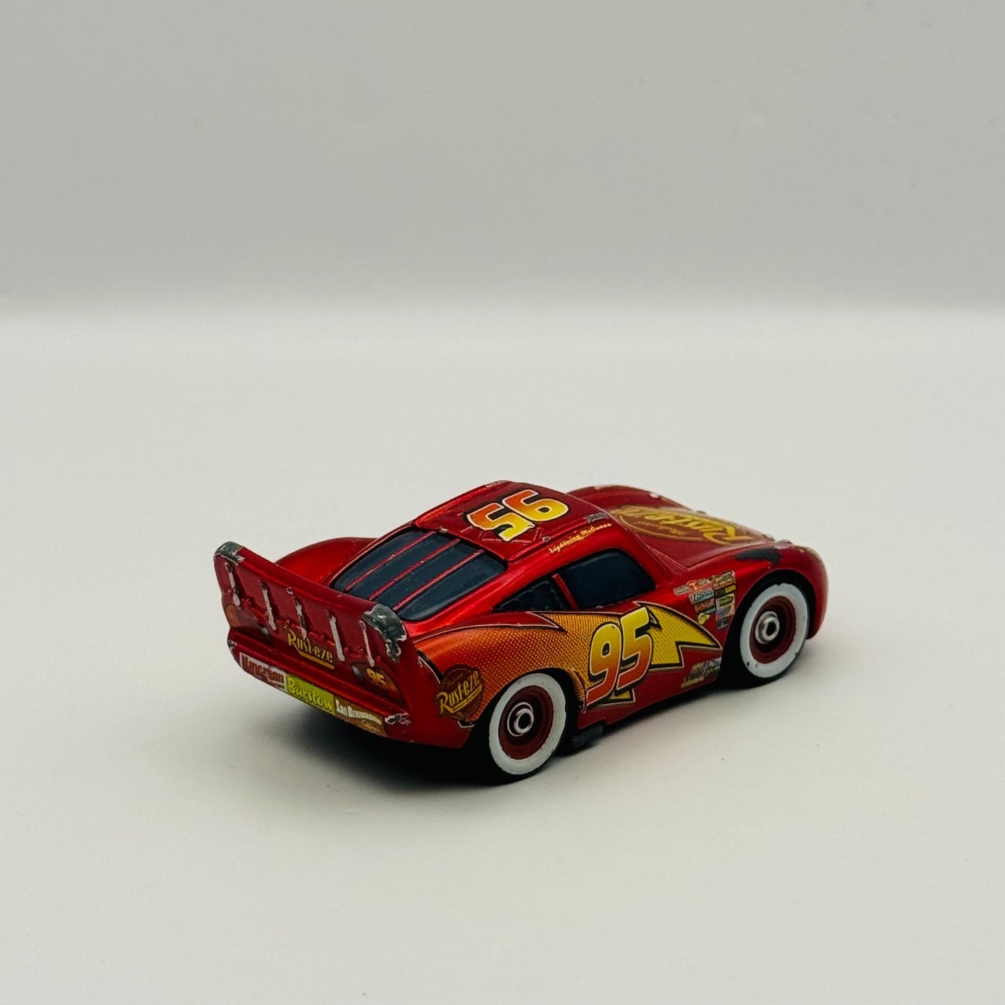Disney Pixar Cars - LIGHTNING MCQUEEN MIT AUFKLEBERN German Promo - 1:55 Diecast