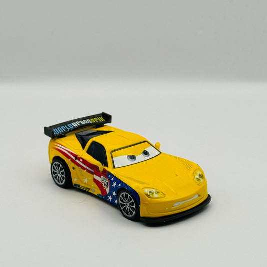 Disney Pixar Cars - JEFF GORVETTE (CORVETTE) Cars 2 2011 - 1:55 Diecast