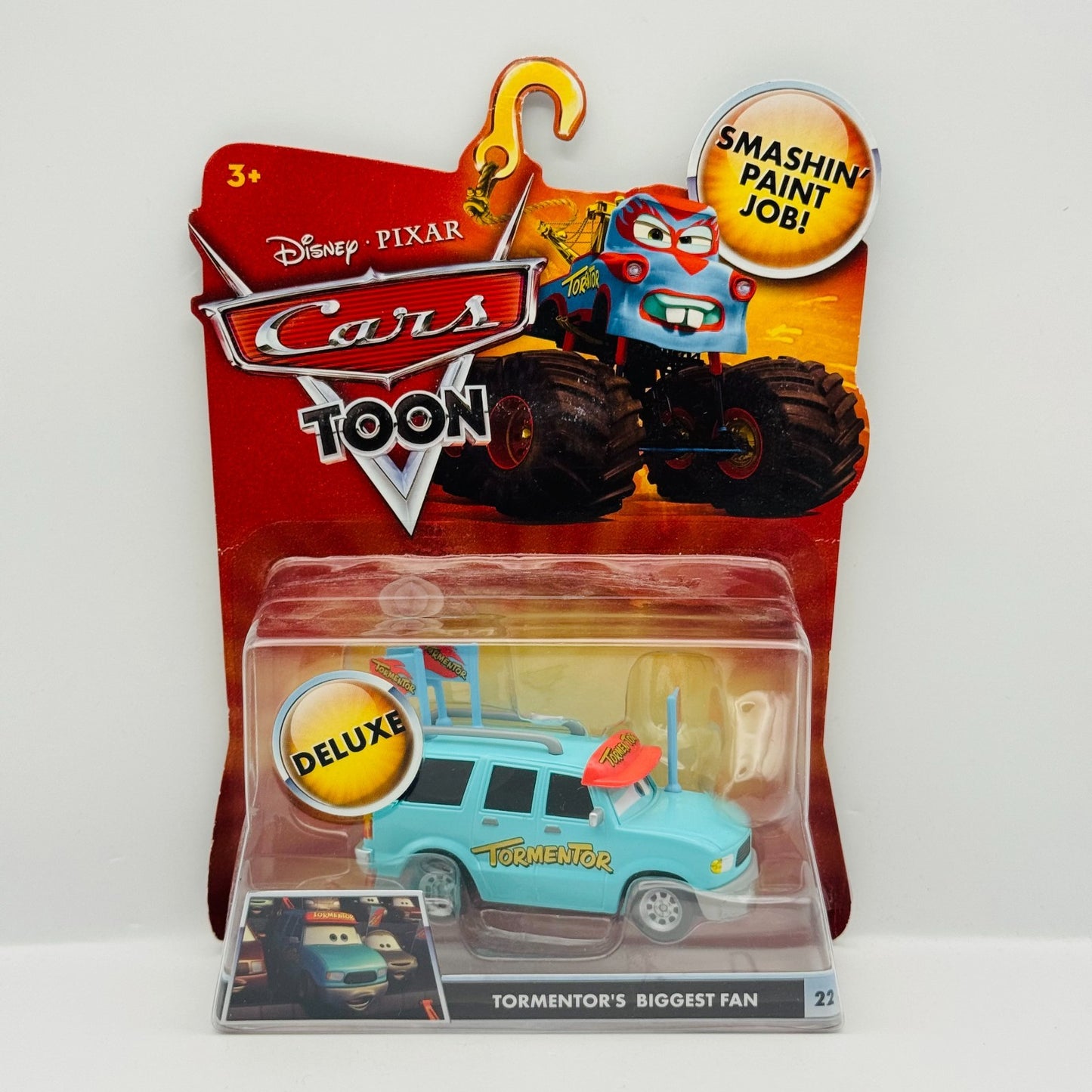 Disney Pixar Cars Toon TORMENTOR'S BIGGEST FAN Monster Truck Mater 1:55 Diecast
