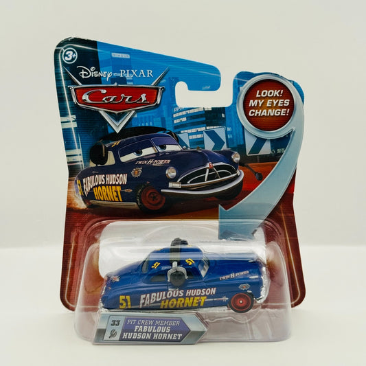 Disney Pixar Cars - LENTICULAR PIT CREW MEMBER FABULOUS HUDSON Eyes 1:55 Diecast