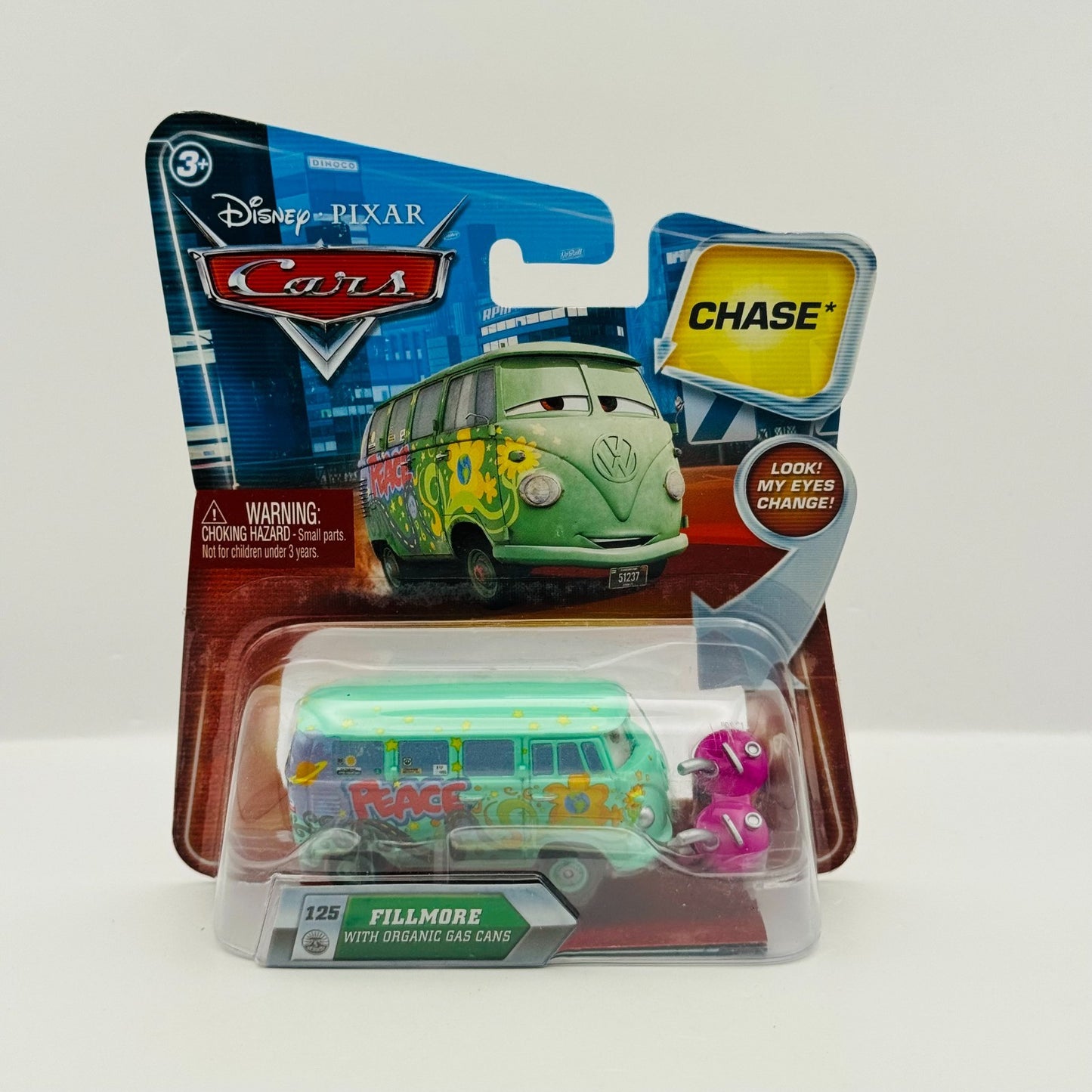 Disney Pixar Cars - FILLMORE WITH ORGANIC GAS CANS CHASE 2010 - 1:55 Diecast