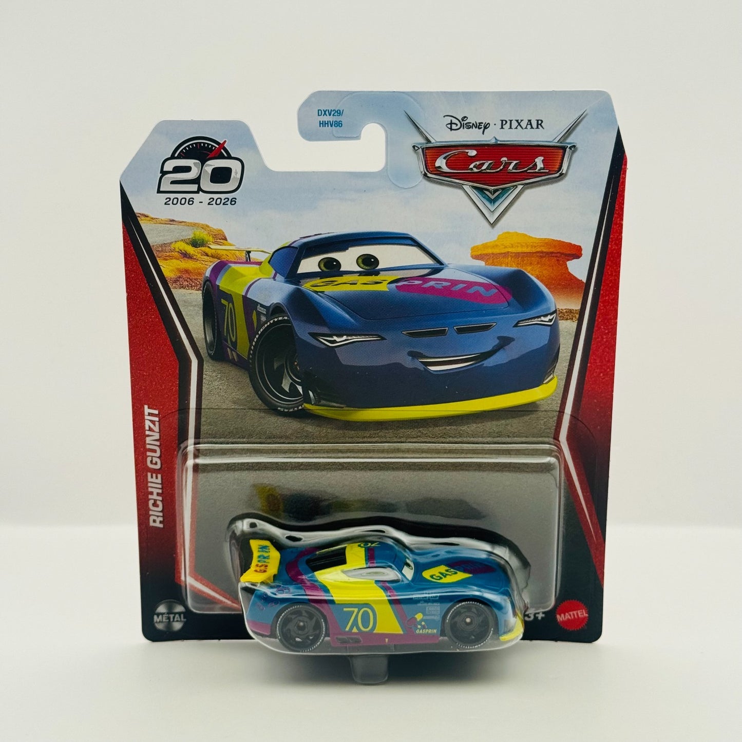 Disney Pixar Cars - GASPRIN RICHIE GUNZIT Next Gen 20TH 2026 - 1:55 Diecast