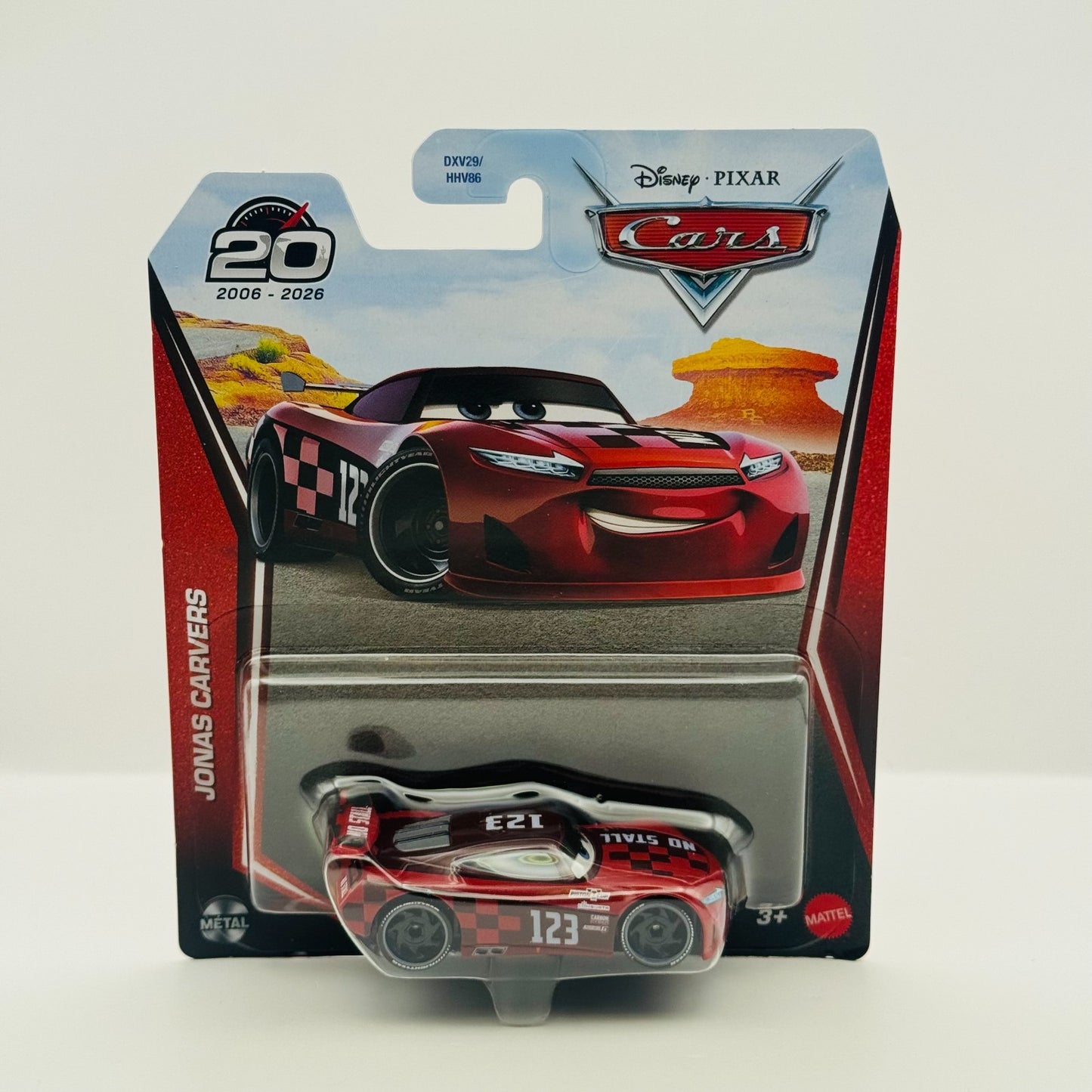Disney Pixar Cars - JONAS CARVERS NO STALL Next Gen 20TH 2026 - 1:55 Diecast