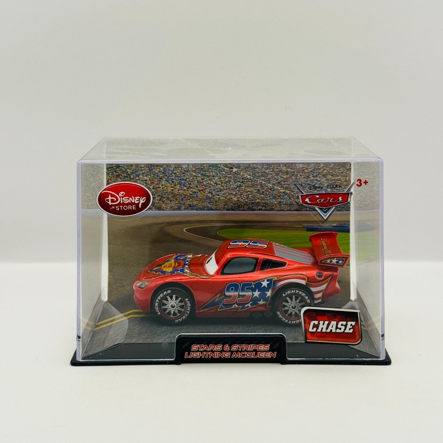 Disney Pixar Cars - USA STARS & STRIPES MCQUEEN FLAG Disney Store - 1:43 Diecast