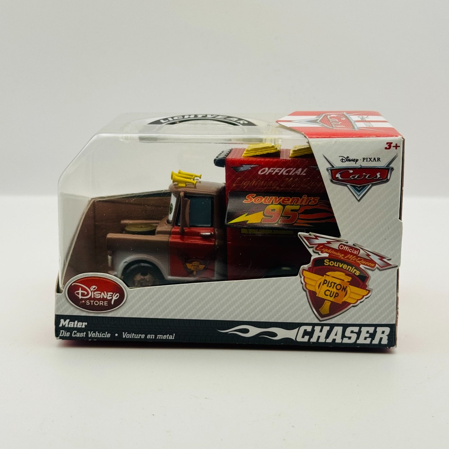 Disney Pixar Cars MCQUEEN SOUVENIR TRUCK MATER CHASER Disney Store 1:43 Diecast