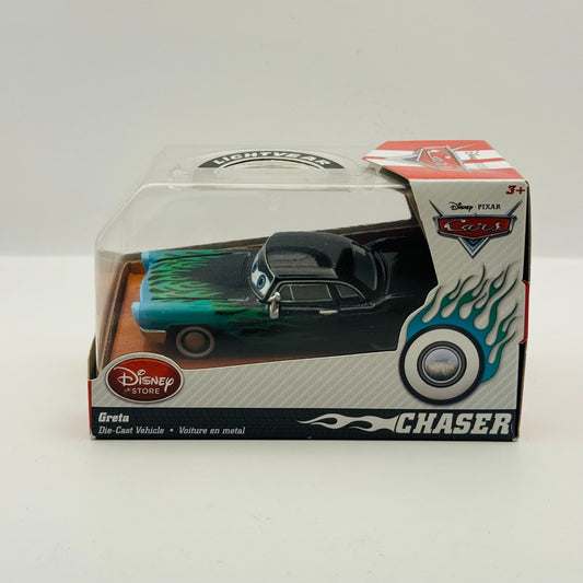 Disney Pixar Cars - BLUE/GREEN GRETA *CHASER* Disney Store - 1:43 Diecast