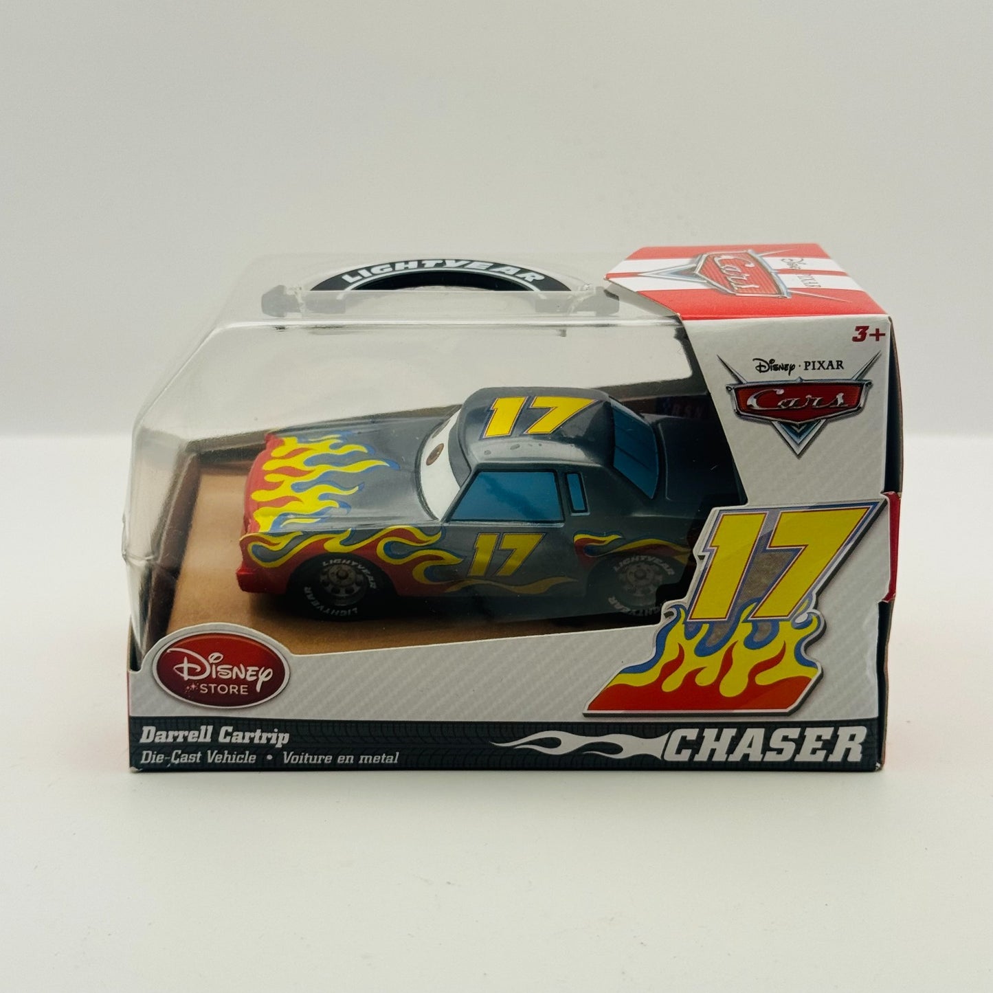 Disney Pixar Cars - SATIN GRAY DARRELL CARTRIP CHASER Disney Store -1:43 Diecast