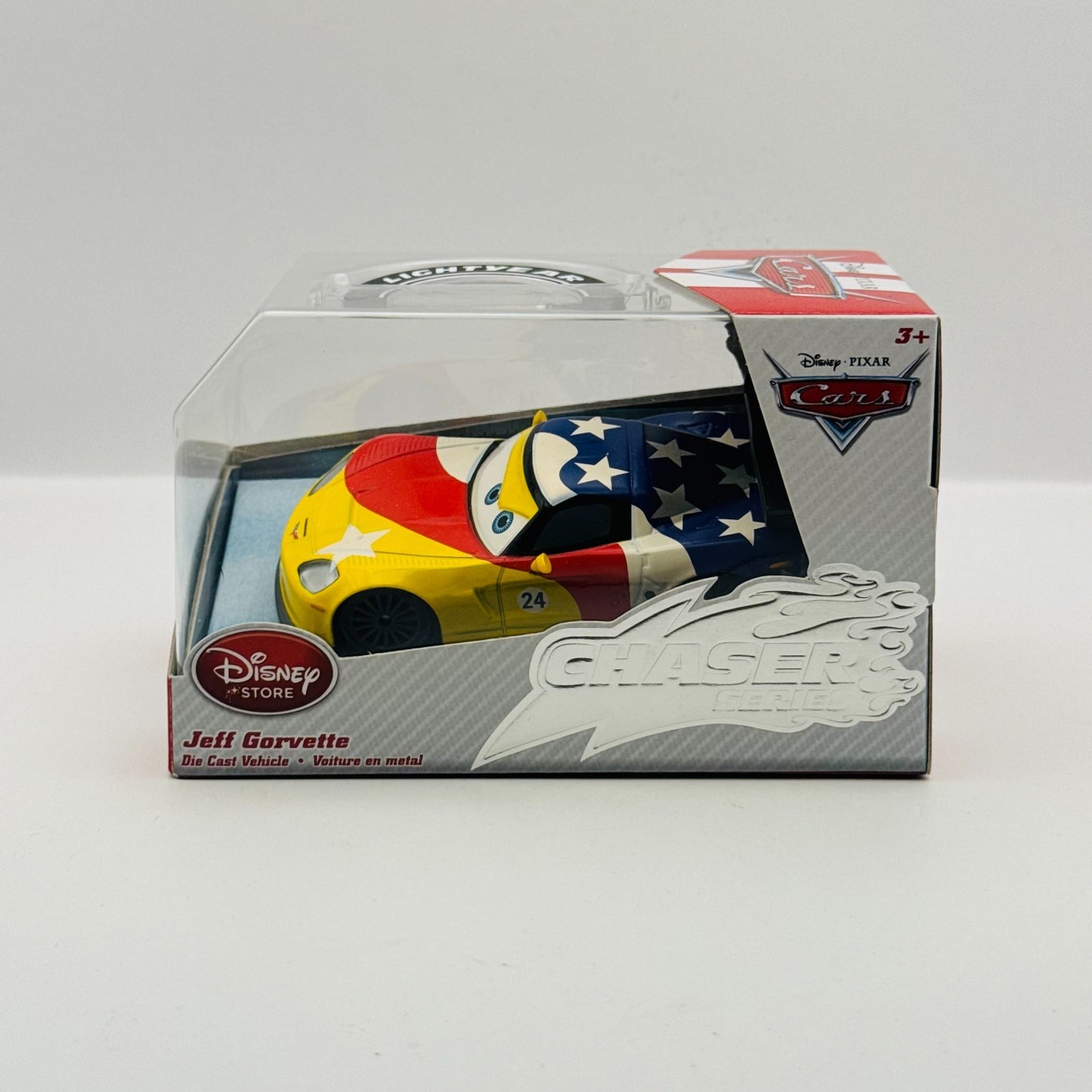 Disney Pixar Cars - USA FLAG JEFF GORVETTE *CHASER* Disney Store - 1:43 Diecast