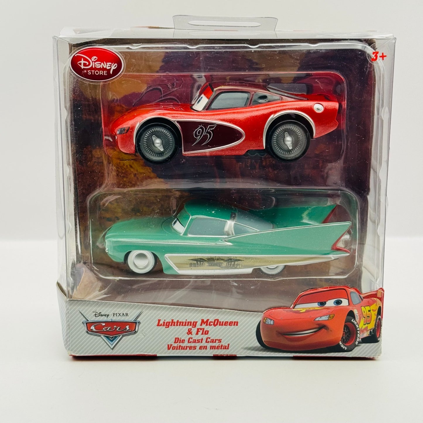 Disney Pixar Cars - LOW N SLOW MCQUEEN & FLO Disney Store - 1:43 Diecast