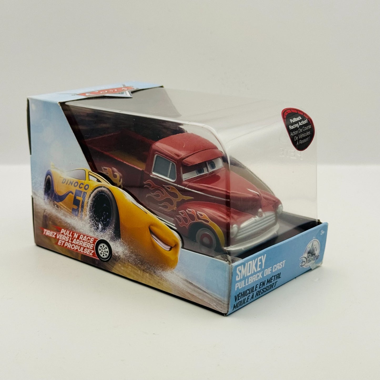 Disney Pixar Cars - SMOKEY WITH FLAMES Disney Store - 1:43 Diecast