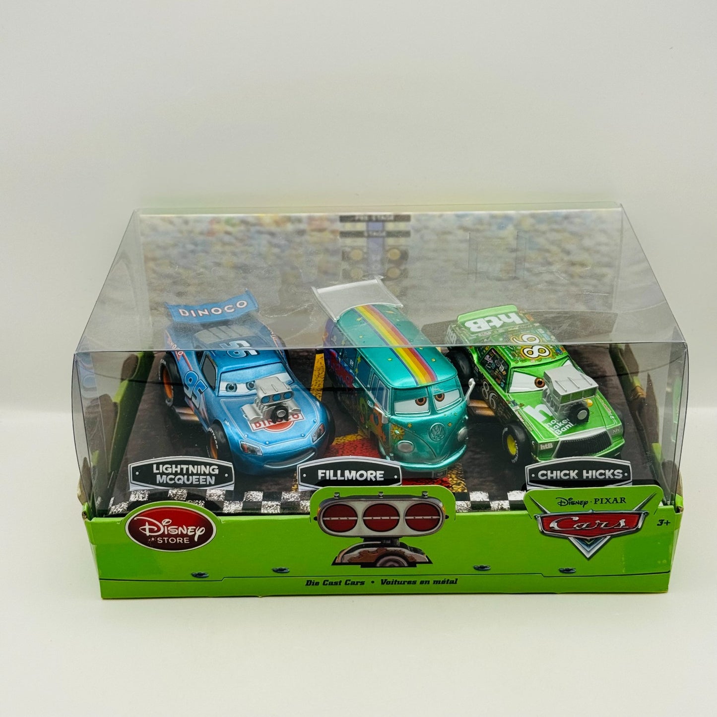 Disney Pixar Cars - METALLIC HOT RODDIN' SET MCQUEEN Disney Store - 1:43 Diecast