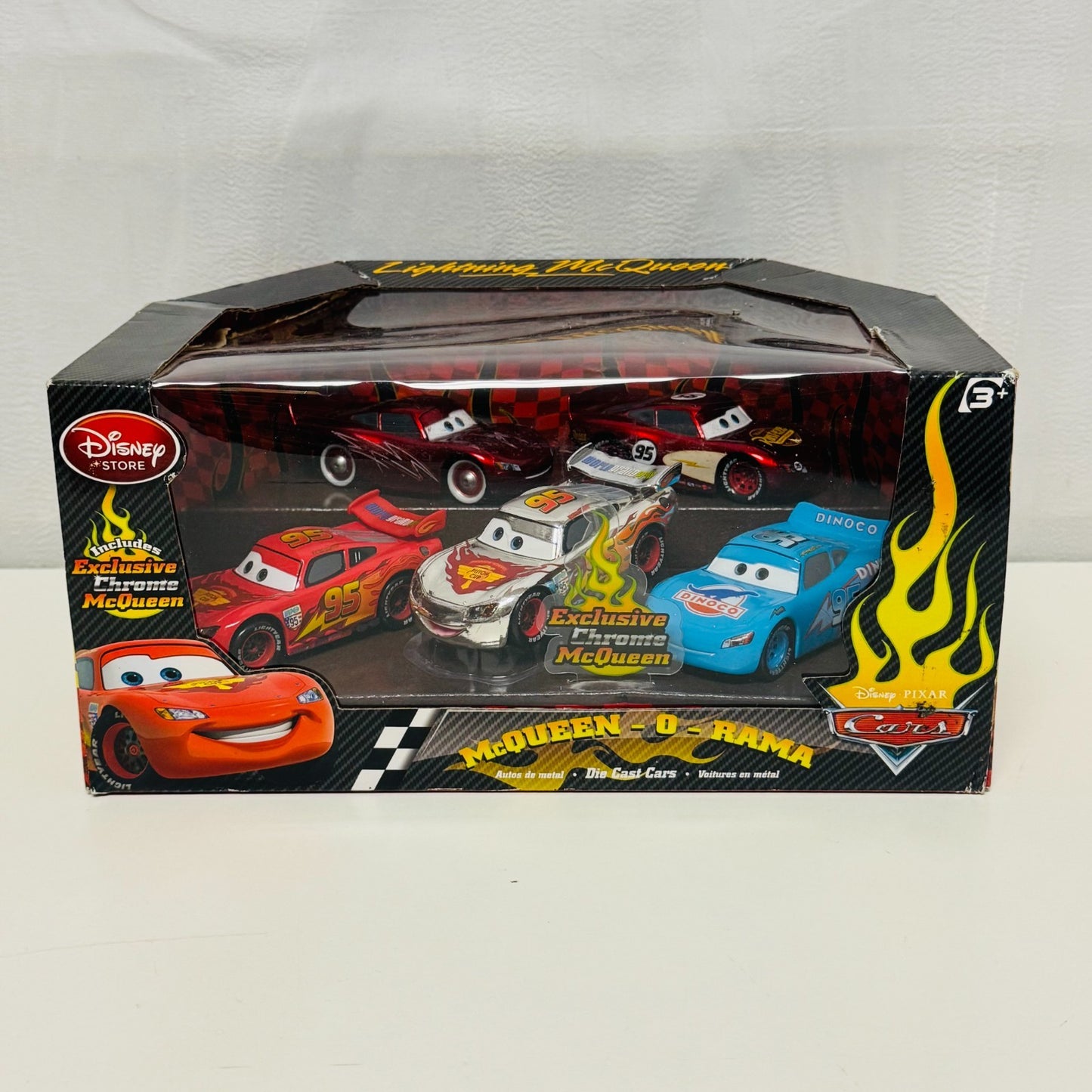 Disney Pixar Cars - MCQUEEN-O-RAMA CHROME MCQUEEN Disney Store - 1:43 Diecast