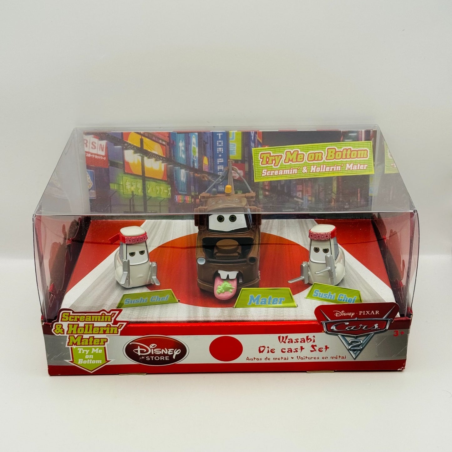 Disney Pixar Cars - TALKING WASABI MATER SUSHI CHEFS Disney Store - 1:43 Diecast