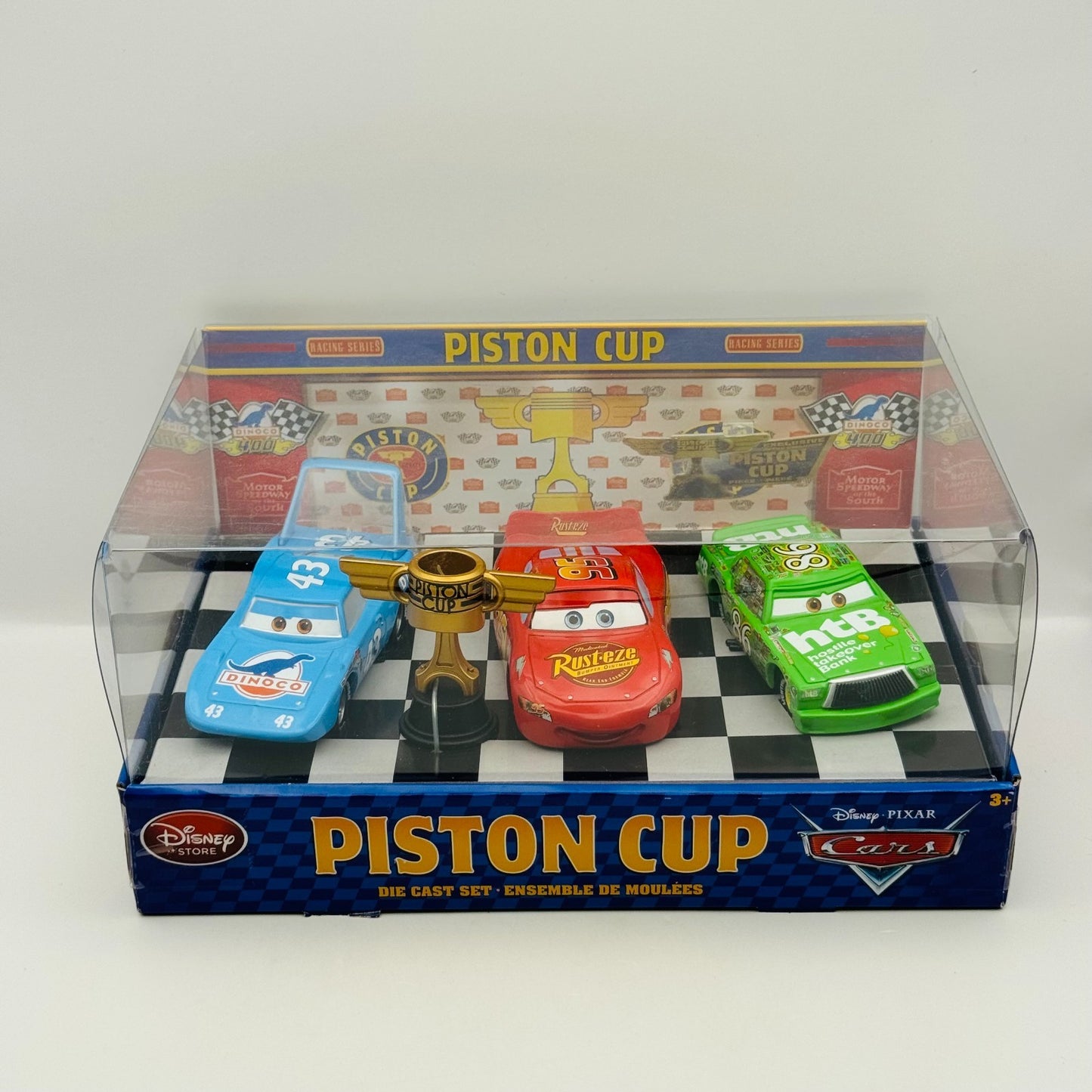 Disney Pixar Cars - PISTON CUP SET CHICK HICKS KING Disney Store - 1:43 Diecast