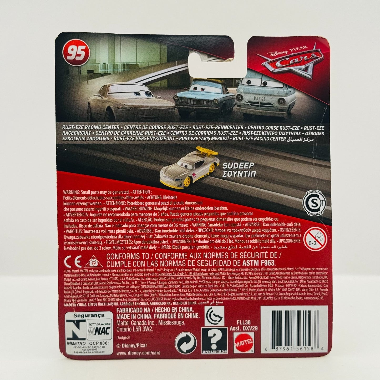 Disney Pixar Cars - SUDEEP Yellow Trainee #83 2018 - 1:55 Diecast