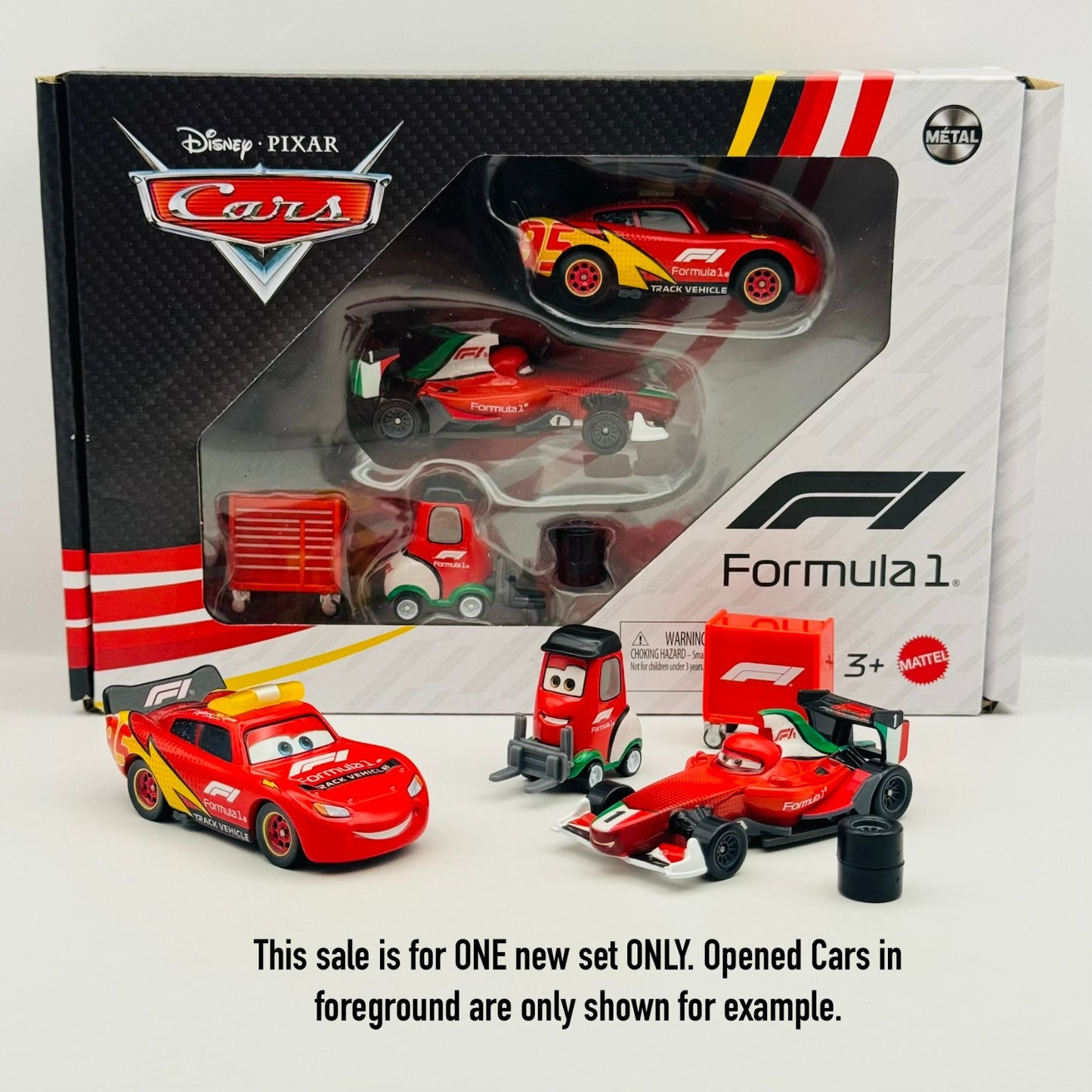 Disney Pixar Cars - FORMULA 1 COLLAB 3-PACK MCQUEEN, FRANCESCO 2026 1:55 Diecast