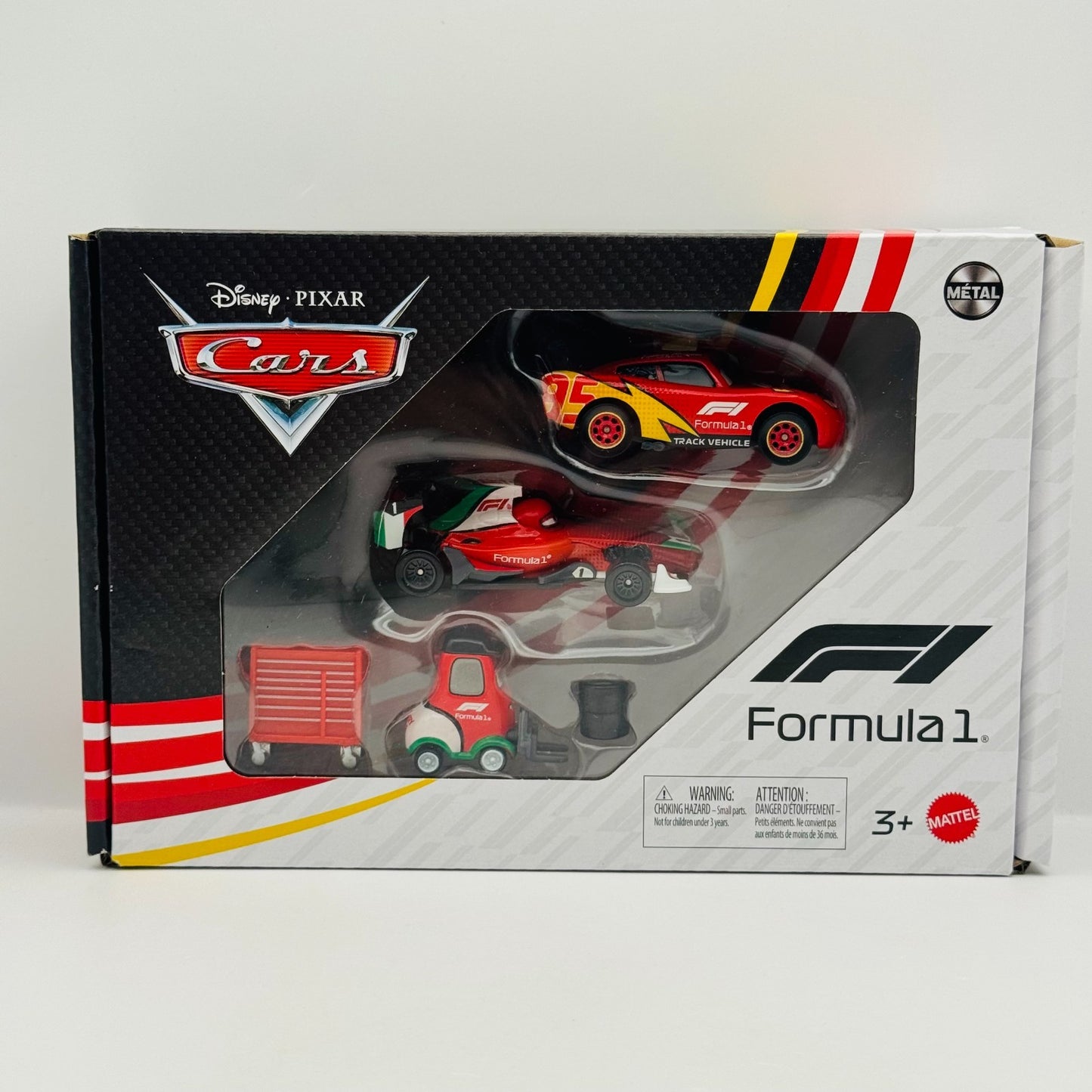 Disney Pixar Cars - FORMULA 1 COLLAB 3-PACK MCQUEEN, FRANCESCO 2026 1:55 Diecast