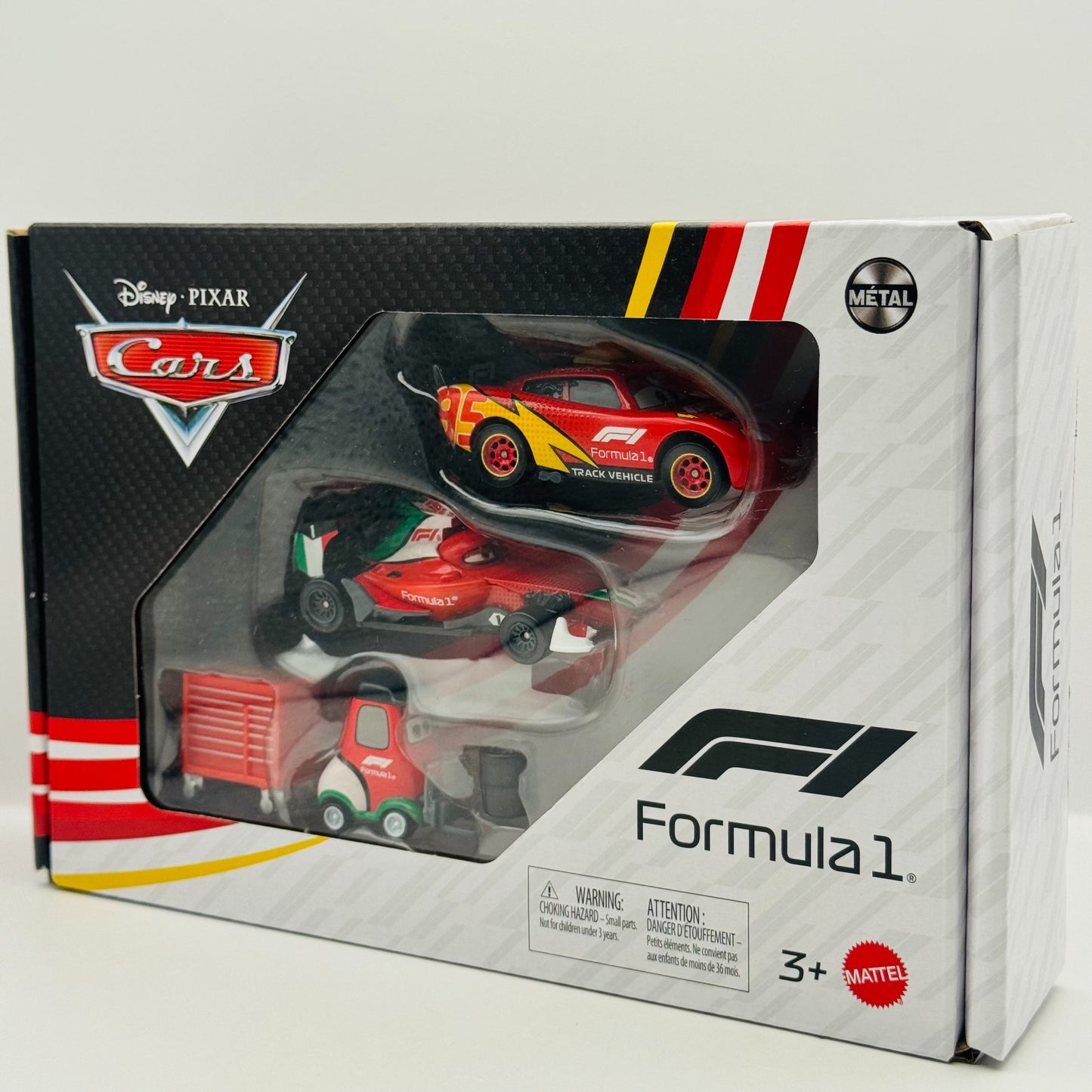 Disney Pixar Cars - FORMULA 1 COLLAB 3-PACK MCQUEEN, FRANCESCO 2026 1:55 Diecast