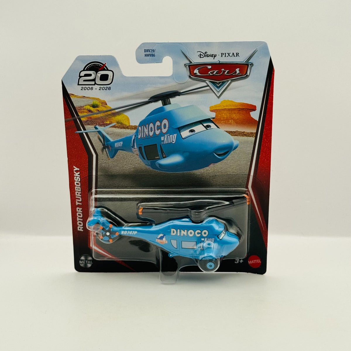 Disney Pixar Cars - DINOCO HELICOPTER ROTOR TURBOSKY 20TH 2026 - 1:55 Diecast
