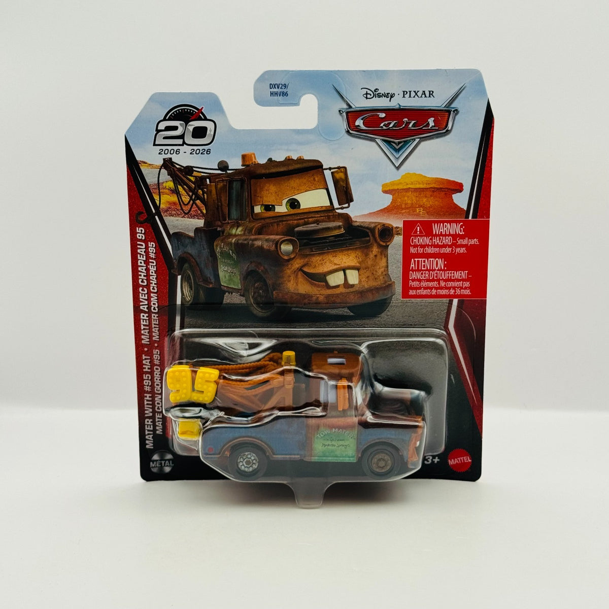 Disney Pixar Cars - MATER WITH #95 HAT Cars 3 20TH 2026 - 1:55 Diecast