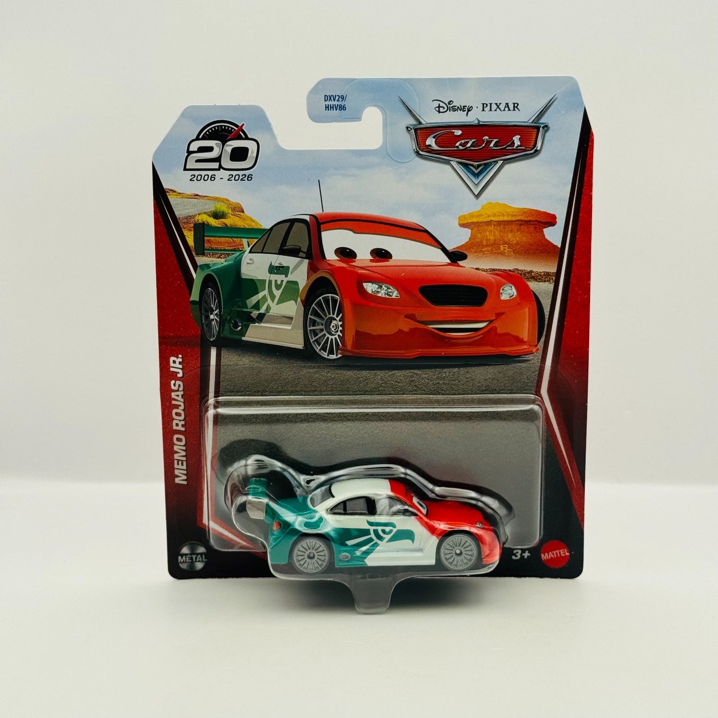 Disney Pixar Cars - MEMO ROJAS JR Mexican Racer 20TH 2026 - 1:55 Diecast