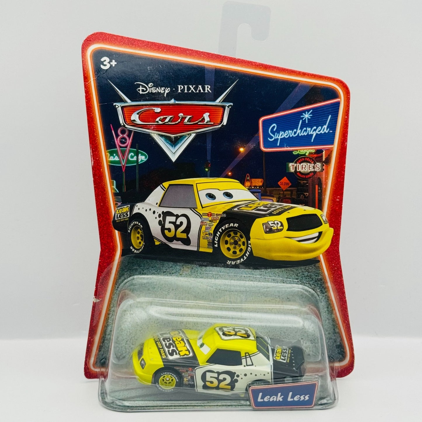 Disney Pixar Cars - LEAK LESS CLAUDE SCRUGGS Supercharged 2007 - 1:55 Diecast