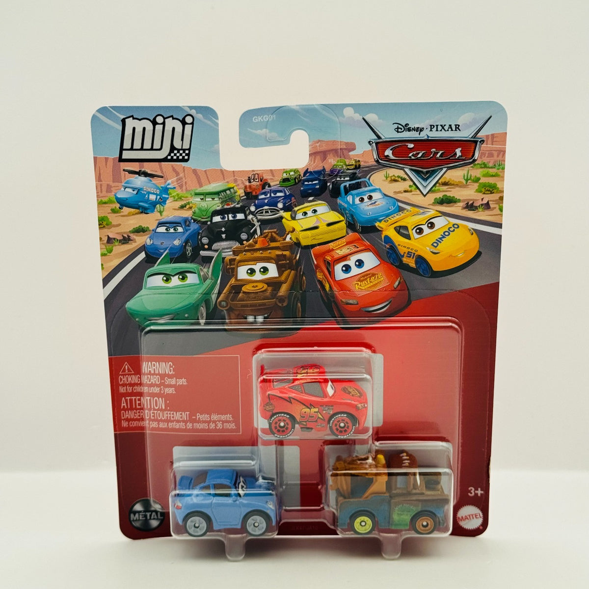 Disney Pixar Cars - Mini Racers CARS 1 MCQUEEN, MATER, SALLY 3-PK Diecast
