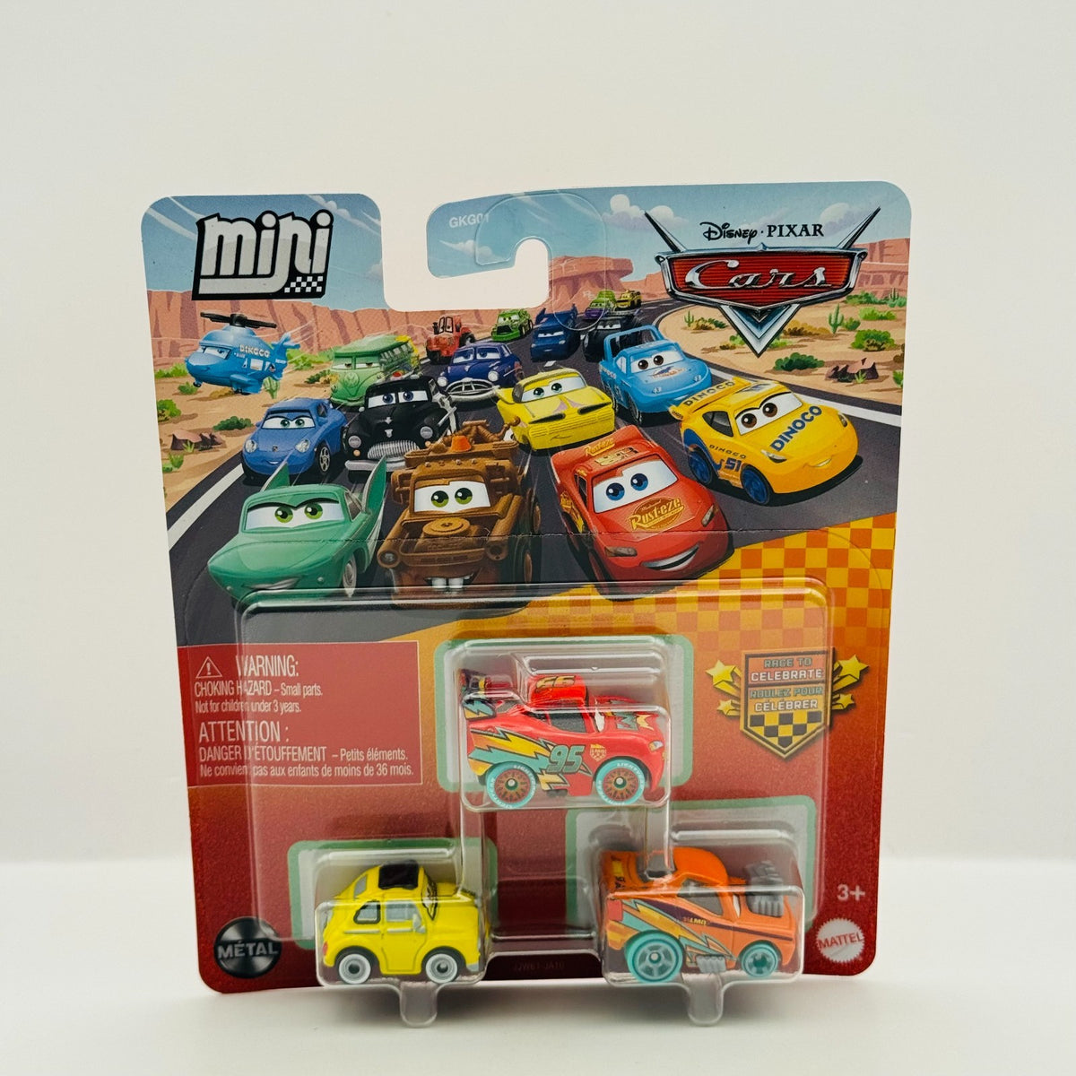 Disney Pixar Cars - Mini Racers CASE J 6-PK RACE TO CELEBRATE 3-PKS 1:55 Diecast