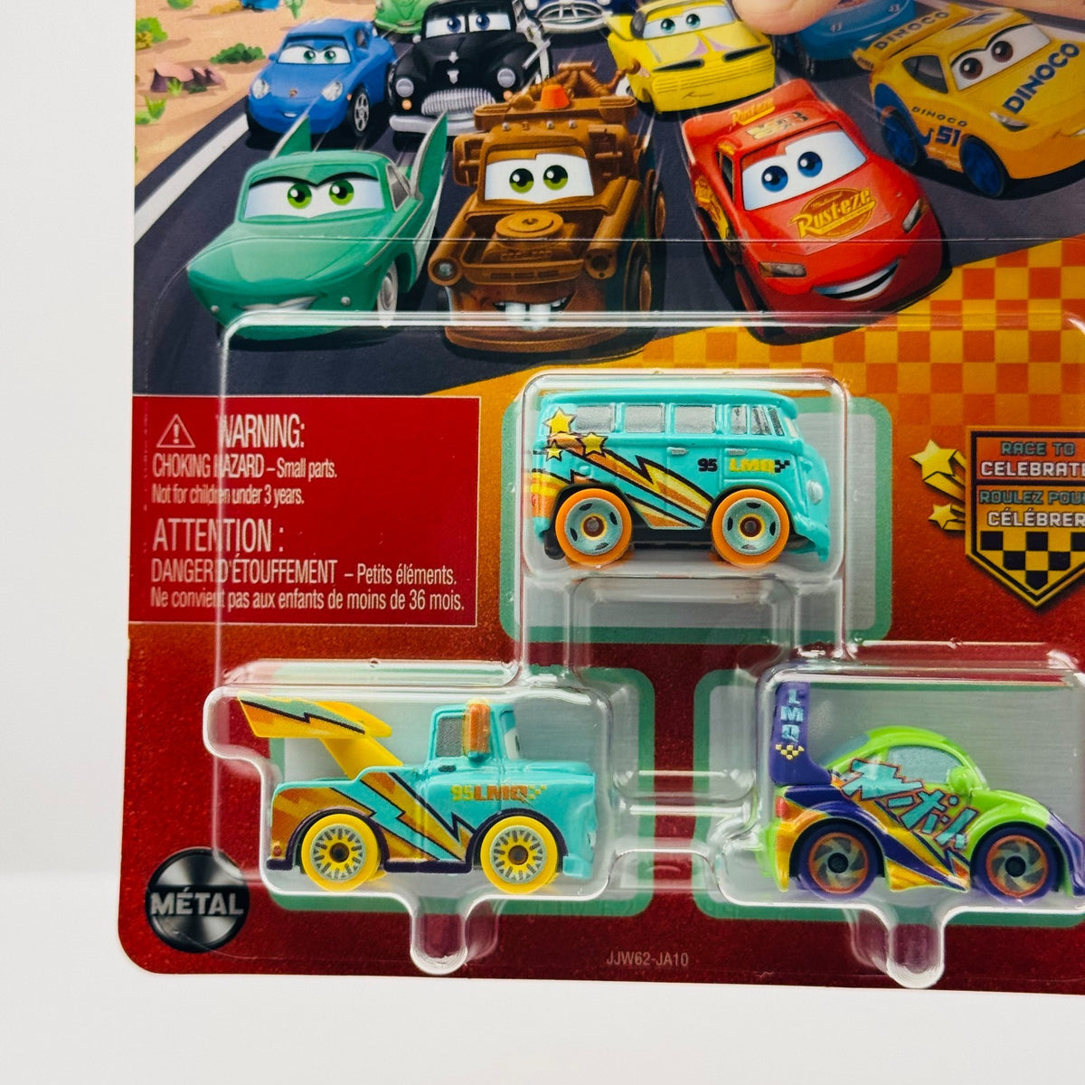 Disney Pixar Cars - Mini Racers CASE J 6-PK RACE TO CELEBRATE 3-PKS 1:55 Diecast