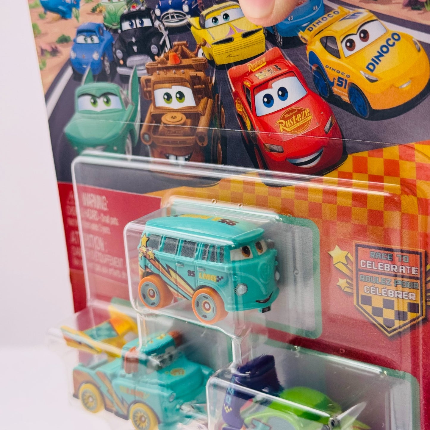 Disney Pixar Cars - Mini Racers CASE J 6-PK RACE TO CELEBRATE 3-PKS 1:55 Diecast