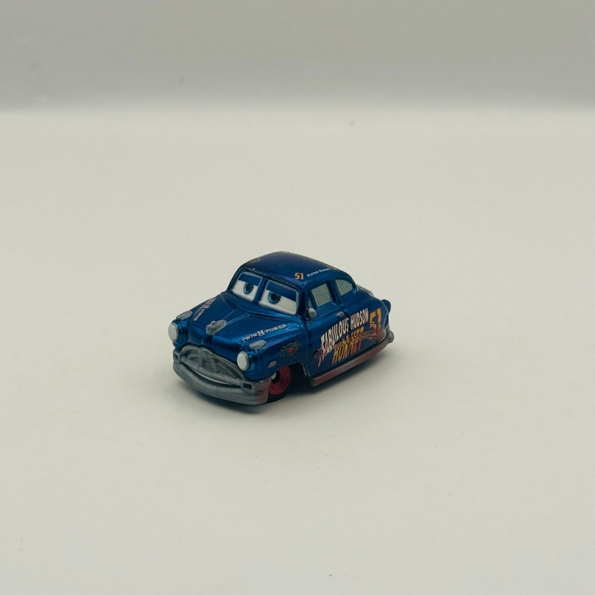 Disney Pixar Cars - Mini Racers METALLIC FABULOUS HUDSON *NEW, NO BOX* - Diecast