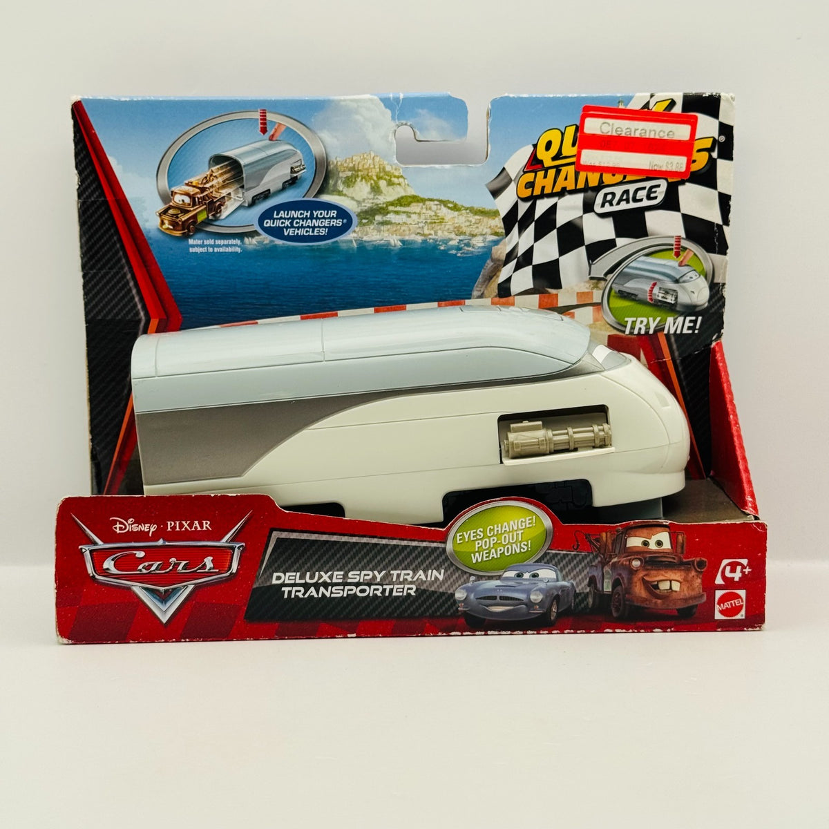 Disney Pixar Cars - QUICK CHANGERS STEPHENSON DELUXE SPY TRAIN - 1:55 Scale
