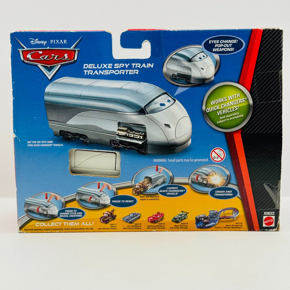 Disney Pixar Cars - QUICK CHANGERS STEPHENSON DELUXE SPY TRAIN - 1:55 Scale