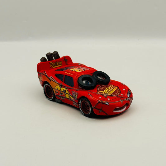 Disney Pixar Cars - SPIN OUT LIGHTNING MCQUEEN TIRE EYES - 1:55 Diecast