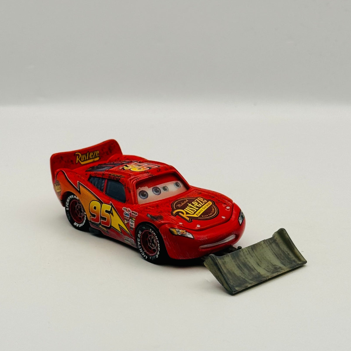 Disney Pixar Cars - LENTICULAR MCQUEEN WITH SHOVEL Eyes *GLUED* - 1:55 Diecast