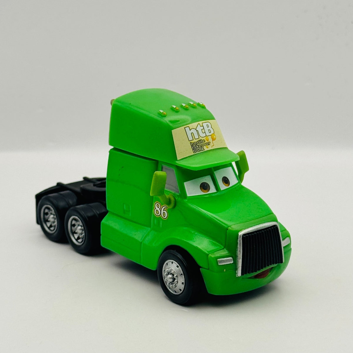 Disney Pixar Cars CHICK HICKS HTB SEMI CAB HAULER Mega Size Deluxe 1:55 Diecast