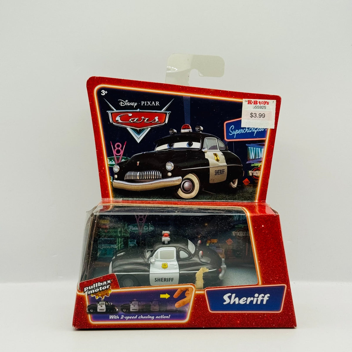 Disney Pixar Cars - PULL BACK PULLBAX SHERIFF - 2007 Supercharged