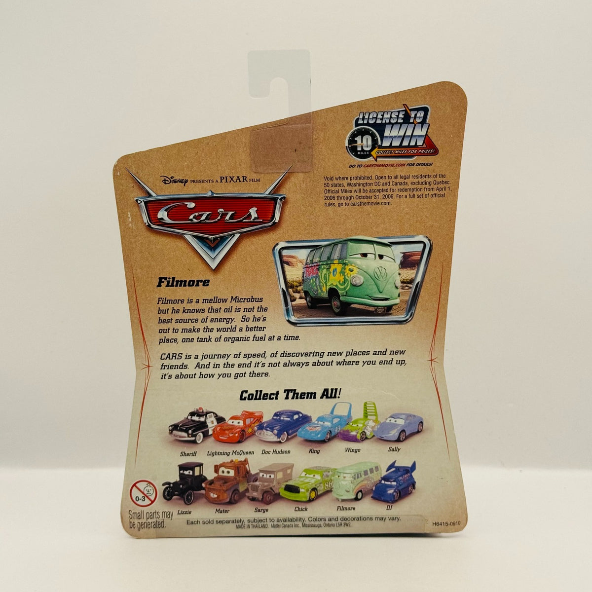Disney Pixar Cars - FILLMORE "FILMORE" VARIANT Desert Series 2006 - 1:55 Diecast