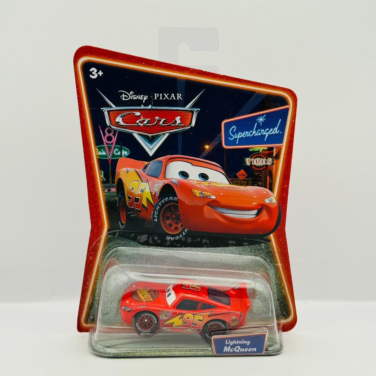 Disney Pixar Cars - LIGHTNING MCQUEEN Supercharged 2007 - 1:55 Diecast